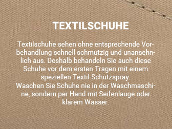  Erklärung zu Textilschuhen 