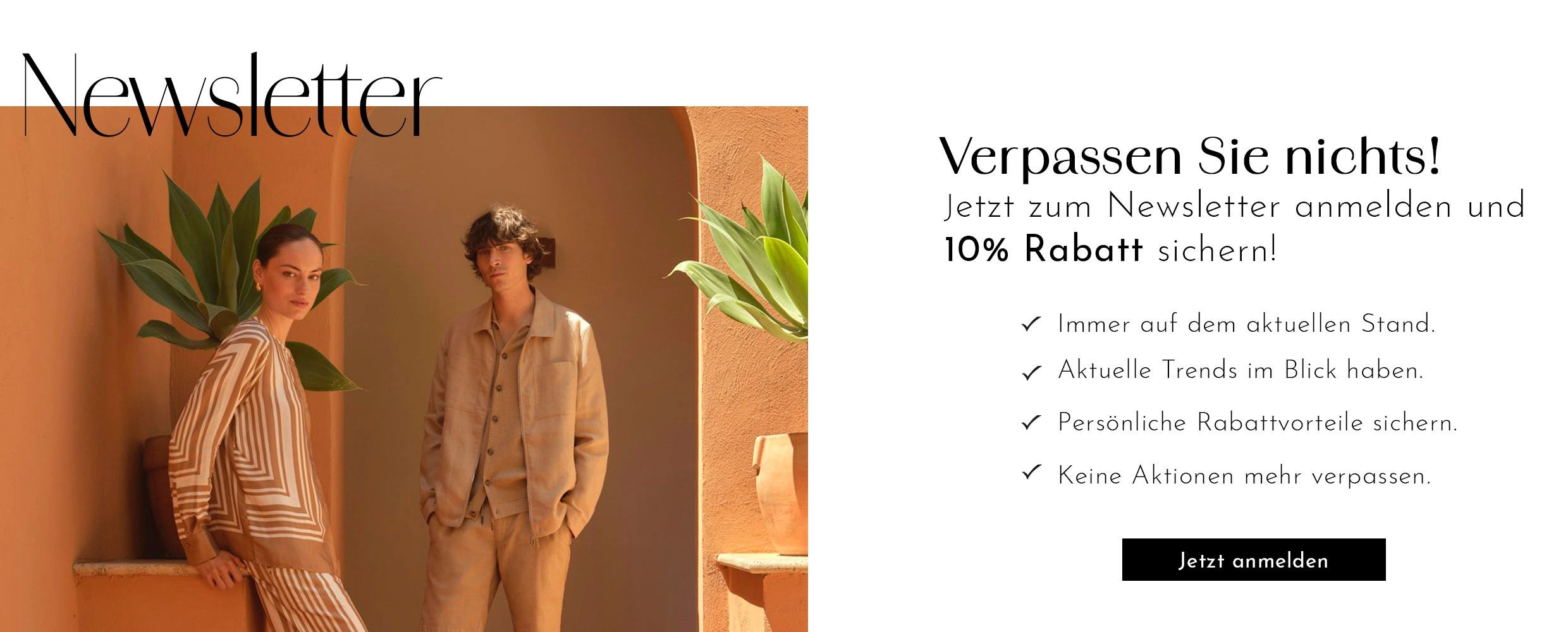 Newsletter Banner - Verpassen Sie nichts