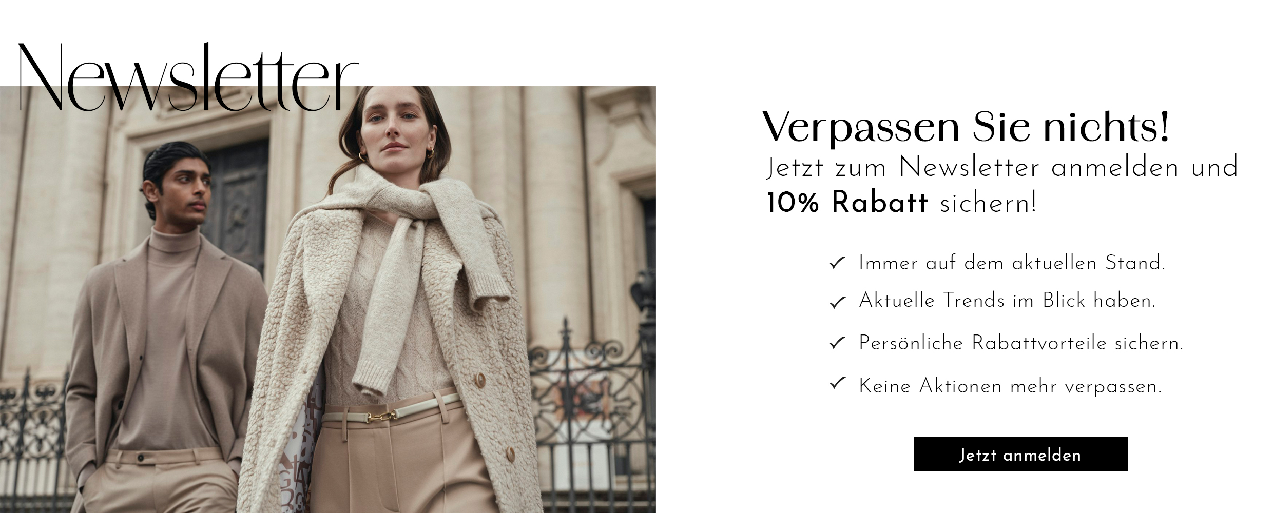 Newsletter Banner - Verpassen Sie nichts