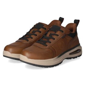 Schnürschuhe - cognac/black