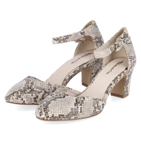 Riemchenpumps - BEIGE SNAKE