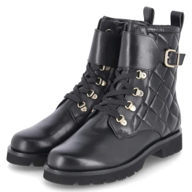 Schnürstiefeletten - schwarz