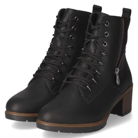 Schnürstiefeletten - schwarz