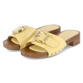 Open Toe Clogs - YELLOW