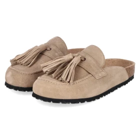 Clogs - taupe