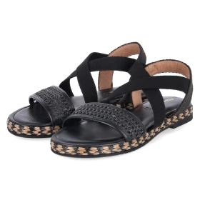 Espadrille-Sandalen - BLACK