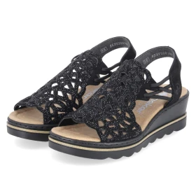 Keilsandaletten - Schwarz