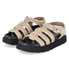 Plateau-Sandalen - beige