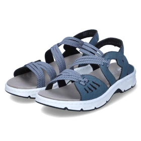 Sandalen - royal/jeans-weiss