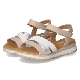 Sandalen - newrose/silb/weiss