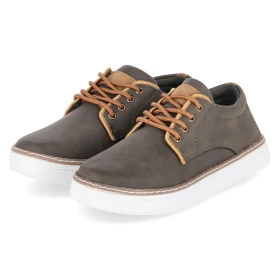 Schnürschuhe - khaki/tan/combi