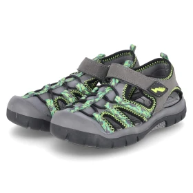 Outdoorsandalen - dkgrey-grey-lime