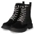 Schnürstiefeletten - black flower velvet