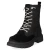 Schnürstiefeletten - black flower velvet