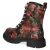 Schnürstiefeletten - Blk/Red Flower PU
