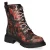 Schnürstiefeletten - Blk/Red Flower PU