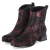Ankle Boots - Weinrot/Schwarz