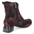 Ankle Boots - Weinrot/Schwarz