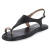 Zehentrenner-Sandalen - BLACK LEATHER