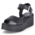 Plateausandalen - BLACK LEATHER