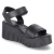 Plateausandalen - BLACK LEATHER