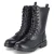 Schnürstiefeletten - schwarz/silber