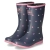 Gummistiefel DOTS - Navy white Pink