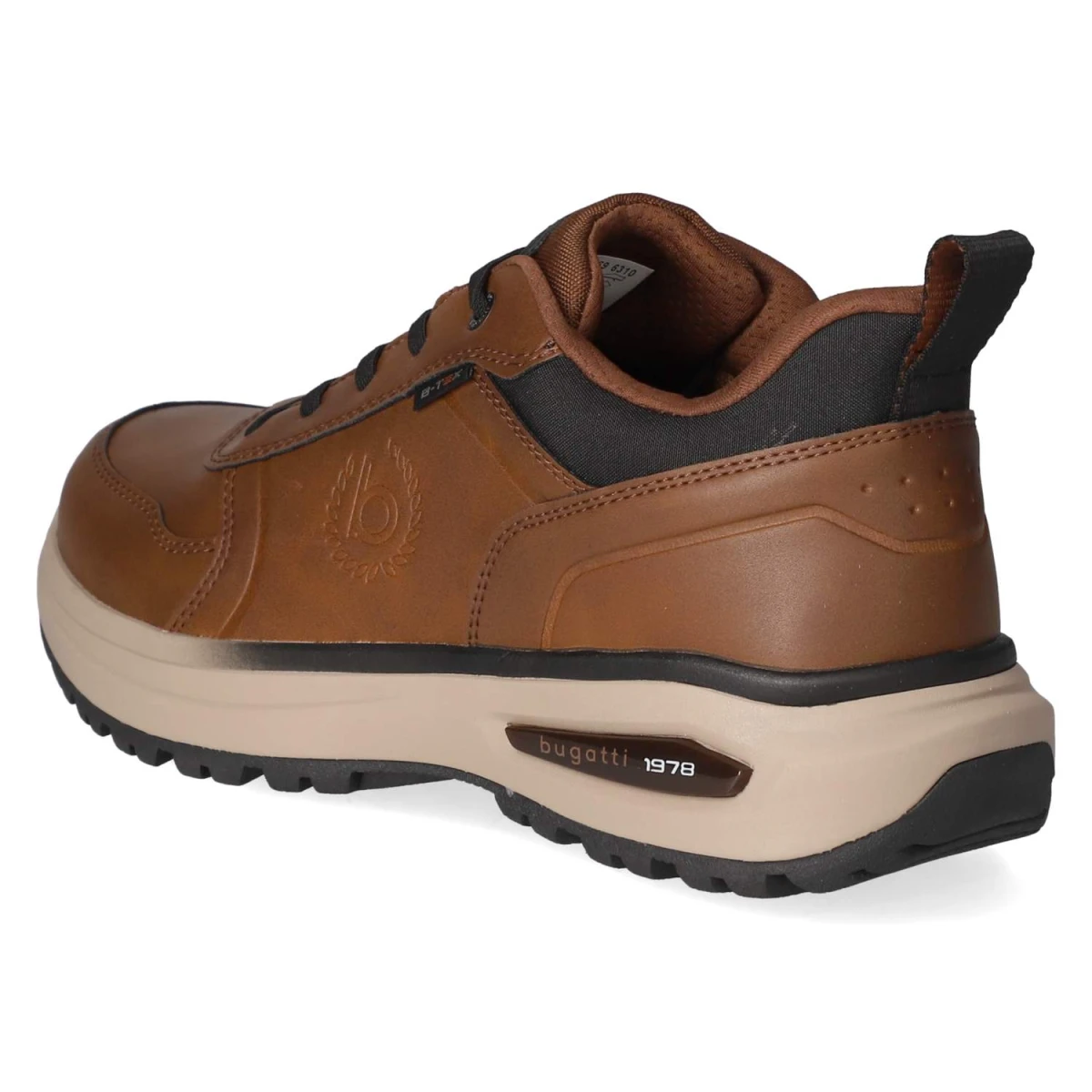 Schnürschuhe - cognac/black