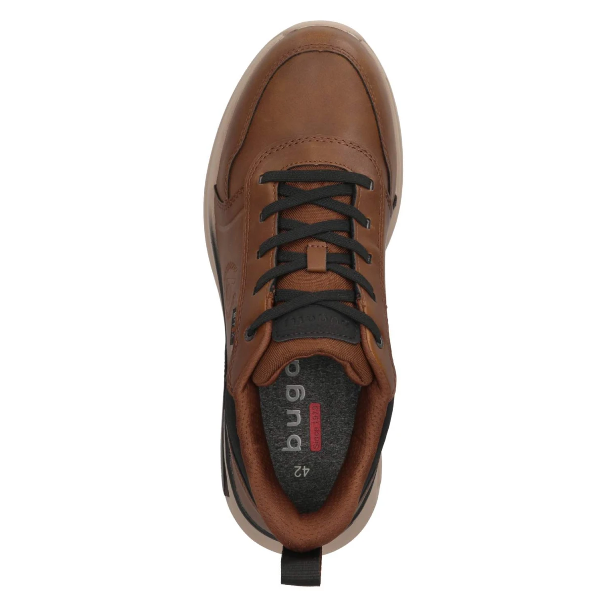 Schnürschuhe - cognac/black