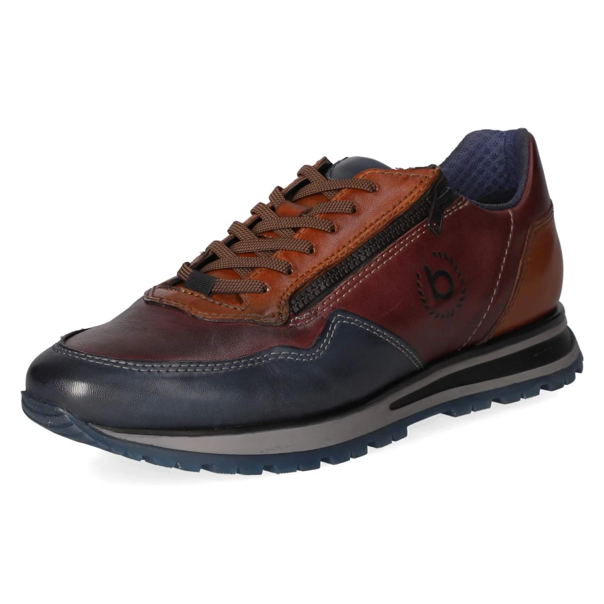Schnürschuhe - dark blue / bordo