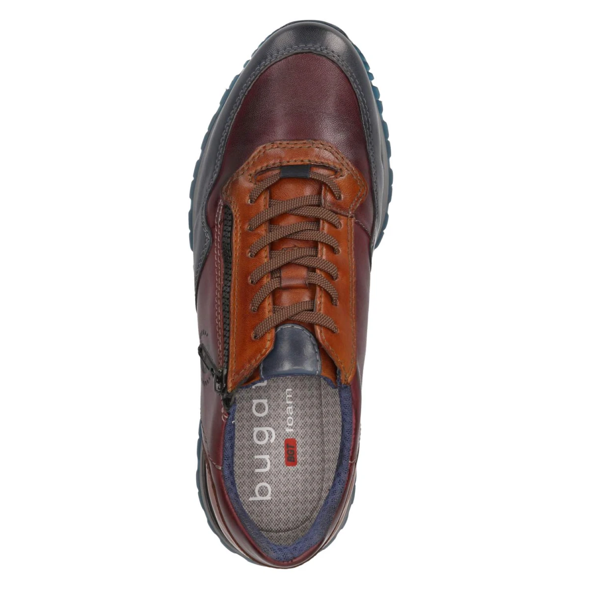 Schnürschuhe - dark blue / bordo