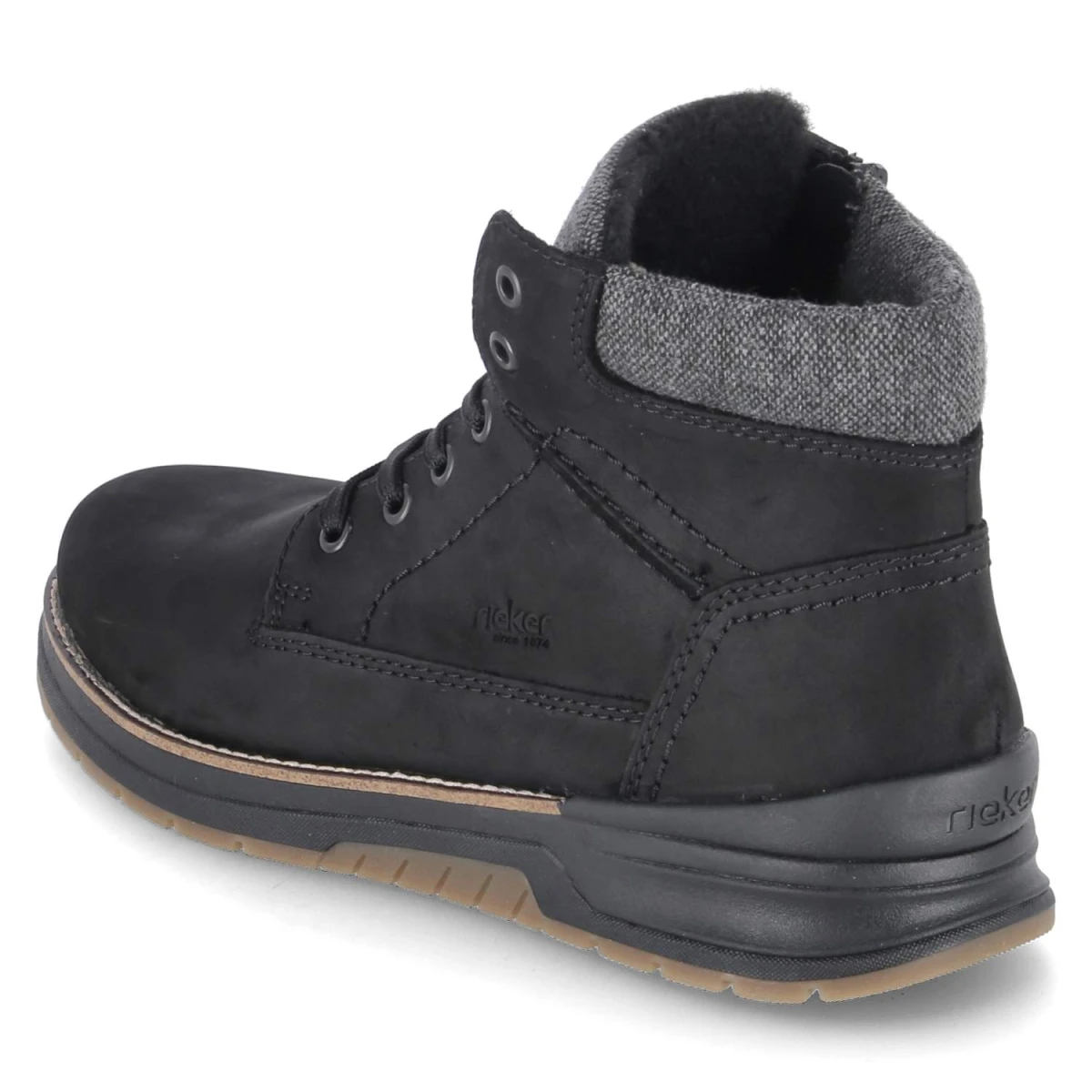 Schnürstiefeletten - schwarz