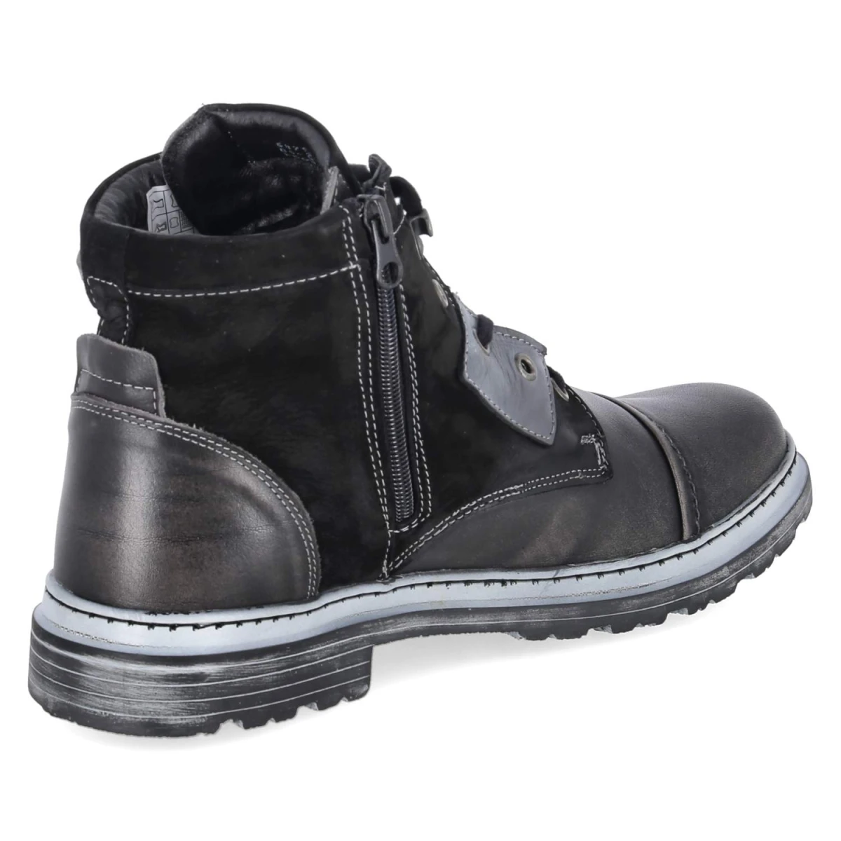 Schnürboots - schwarz