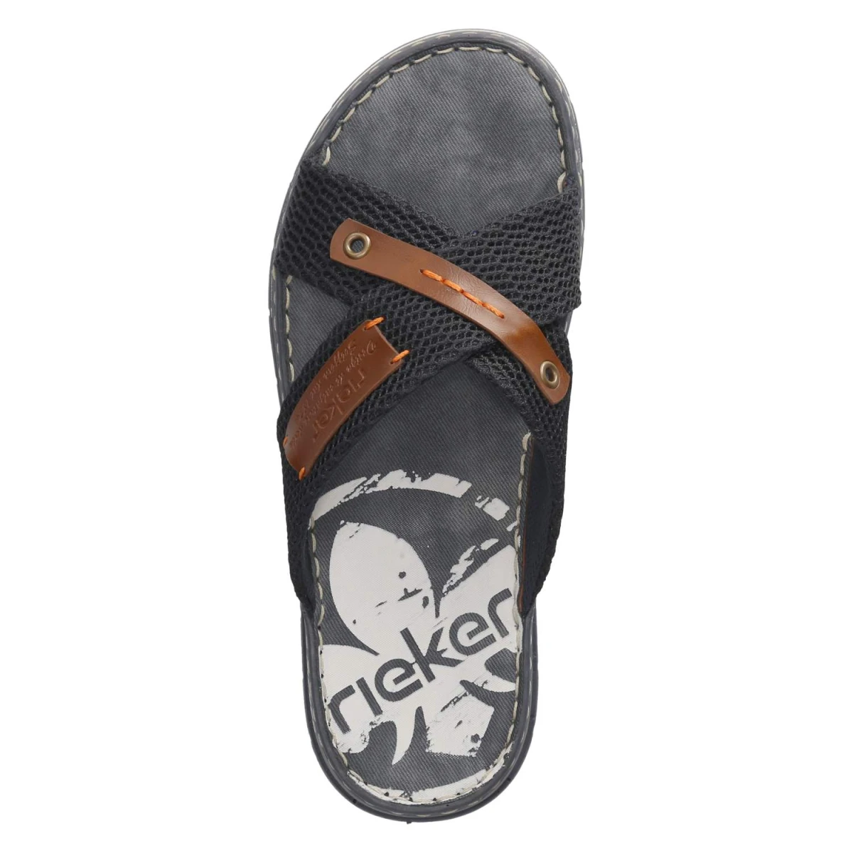 Pantoletten - blau kombi