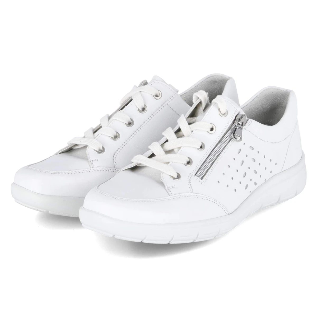 Halbschuhe - weiss-silber