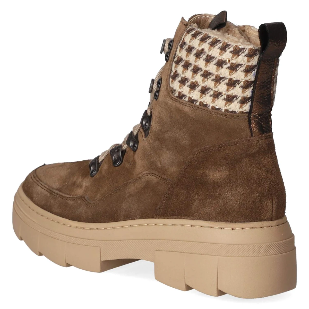 Schnürstiefeletten Saiga - WOOD MOTTA BEIGE