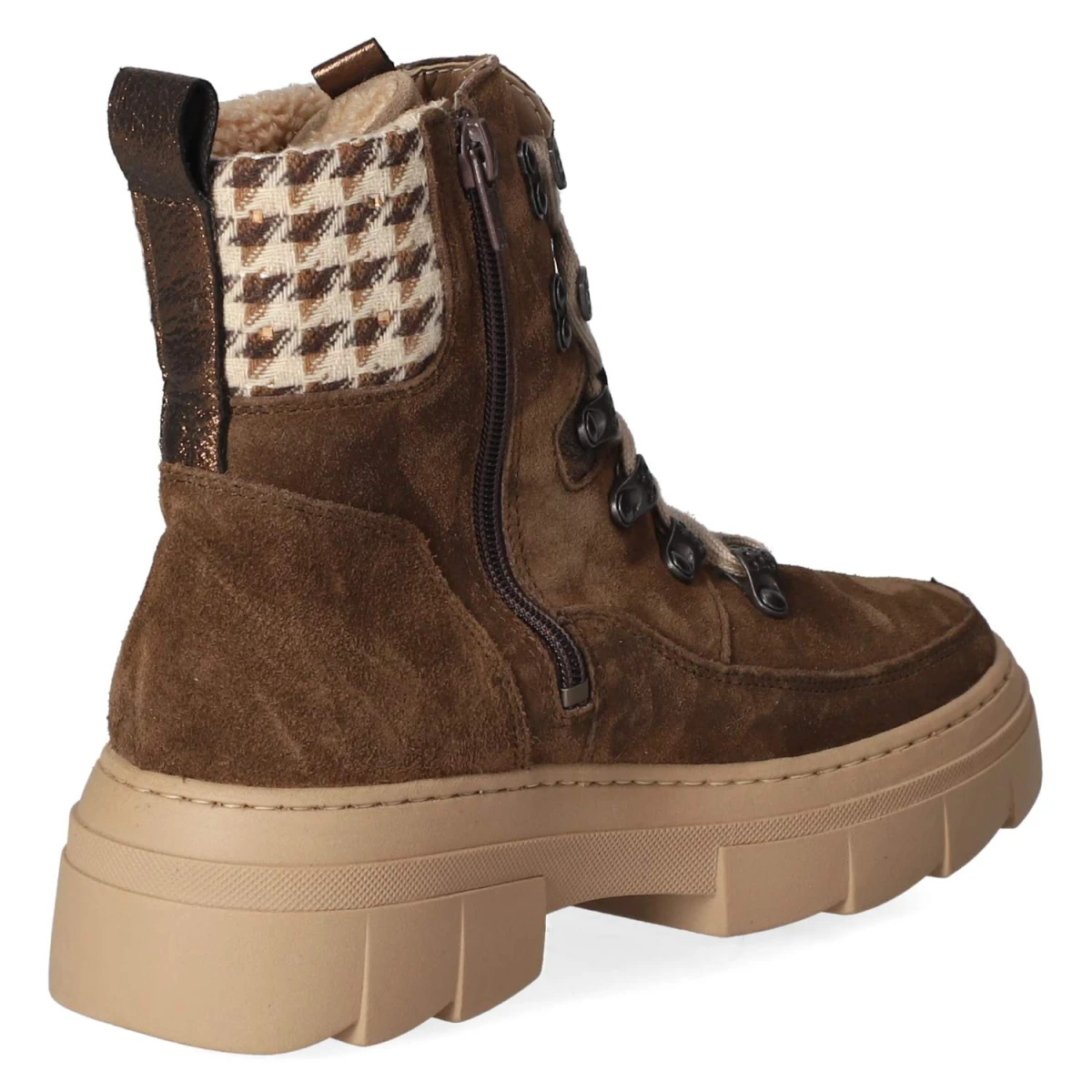 Schnürstiefeletten Saiga - WOOD MOTTA BEIGE