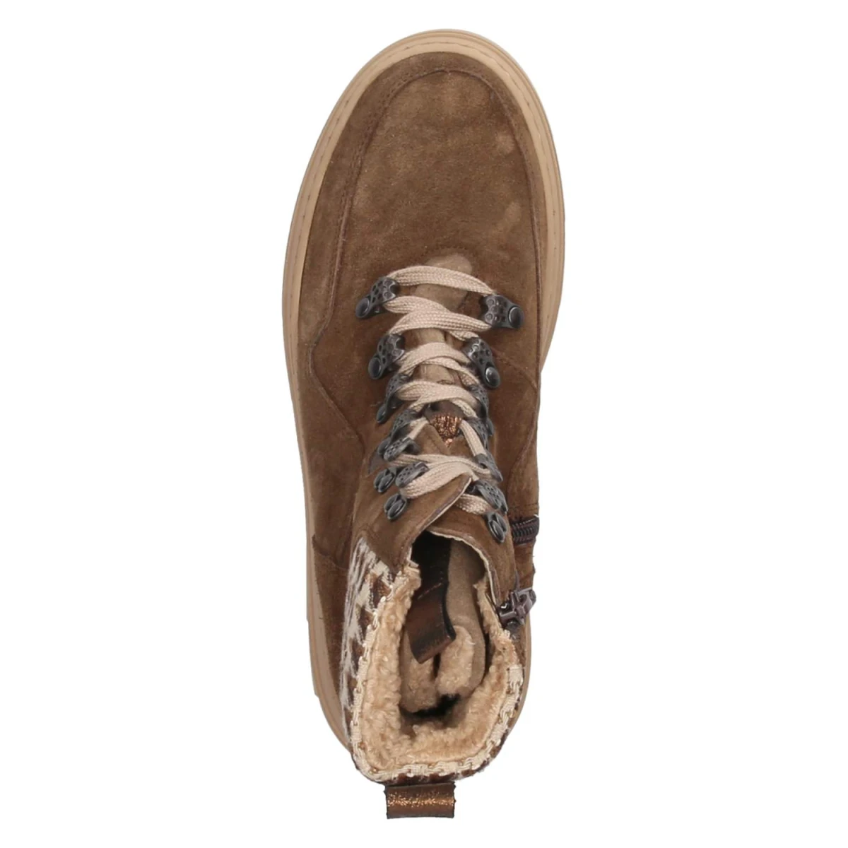 Schnürstiefeletten Saiga - WOOD MOTTA BEIGE