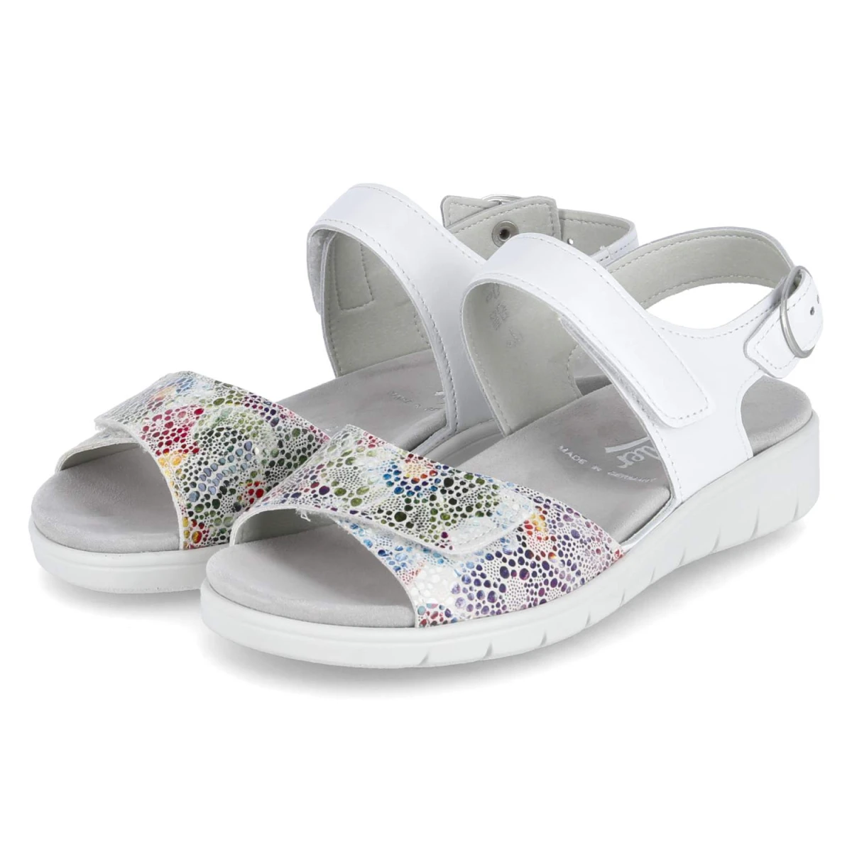 Sandalen FLOWER-SAMT/SOFT-N. - weiss