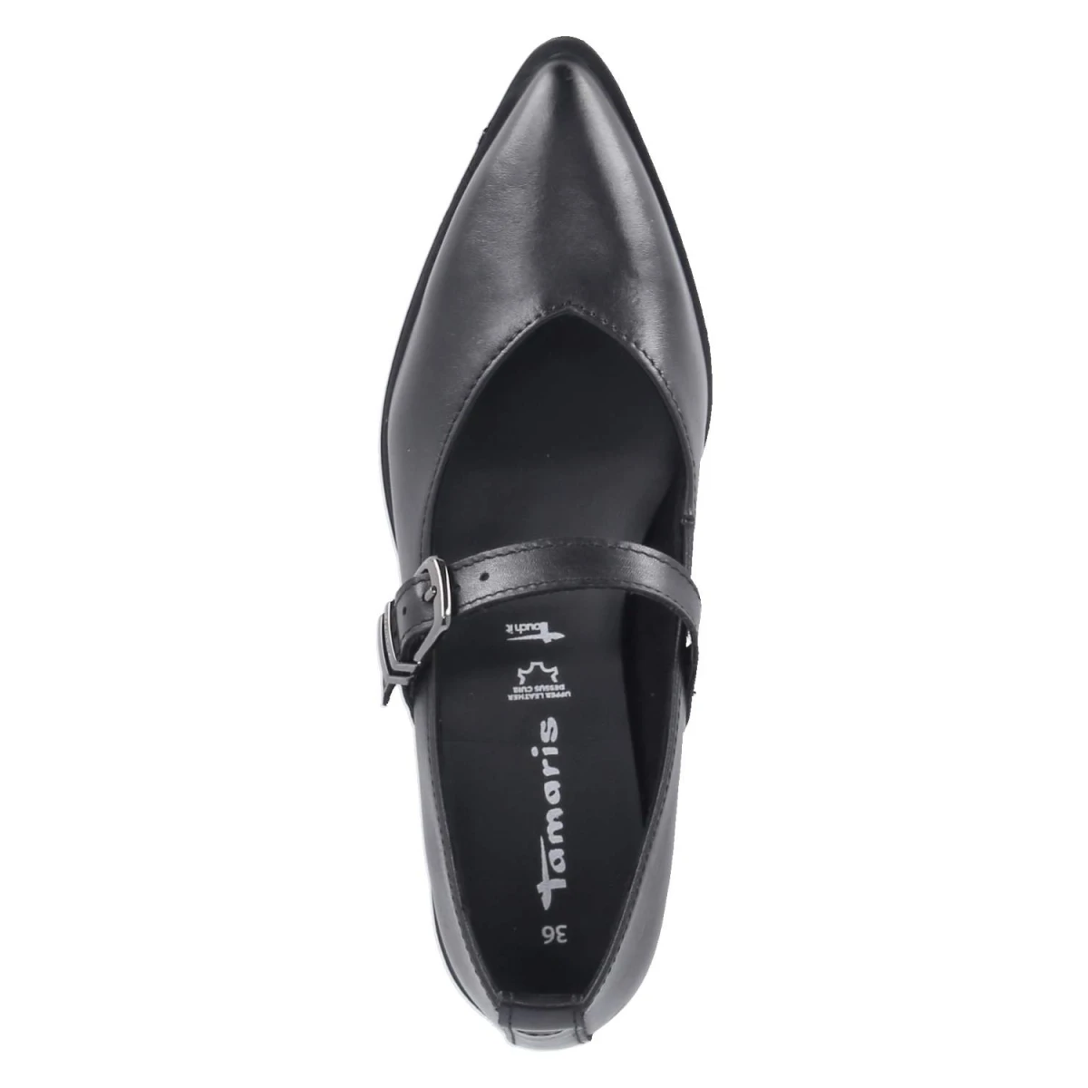 Spangenballerinas - BLACK LEATHER