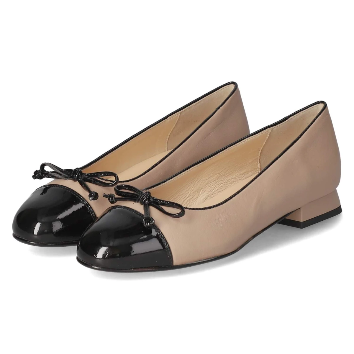 Ballerinas - Taupe/Schwarz