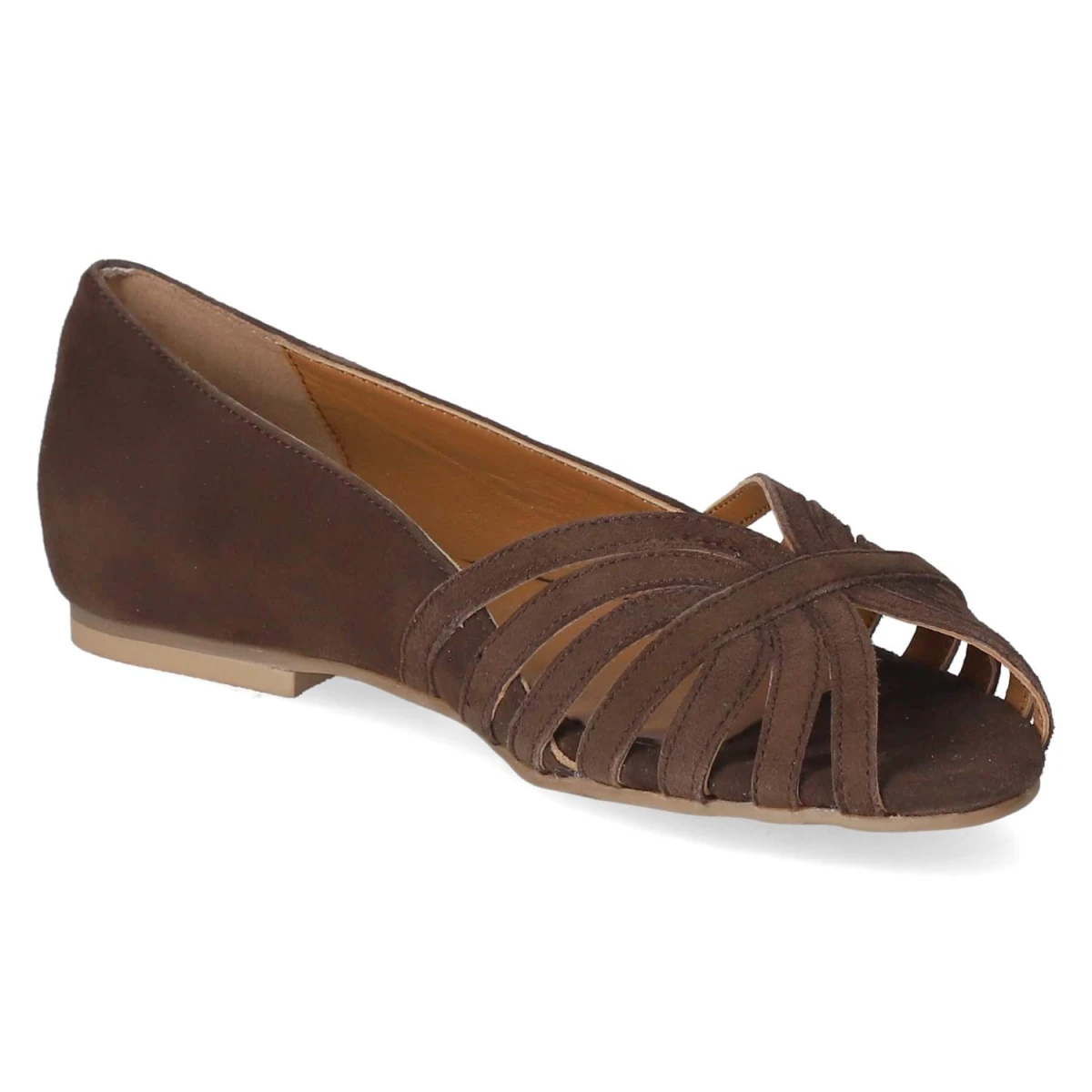 Ballerinas PASSIONATE SUEDE - dark brown