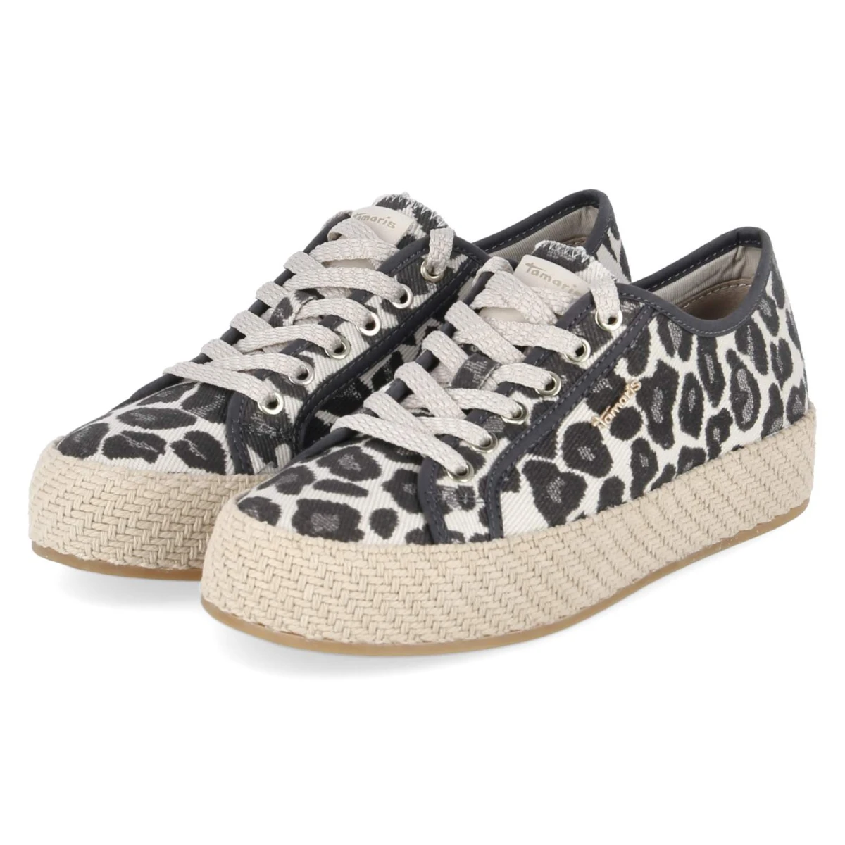 Leinen-Sneaker - Leopard
