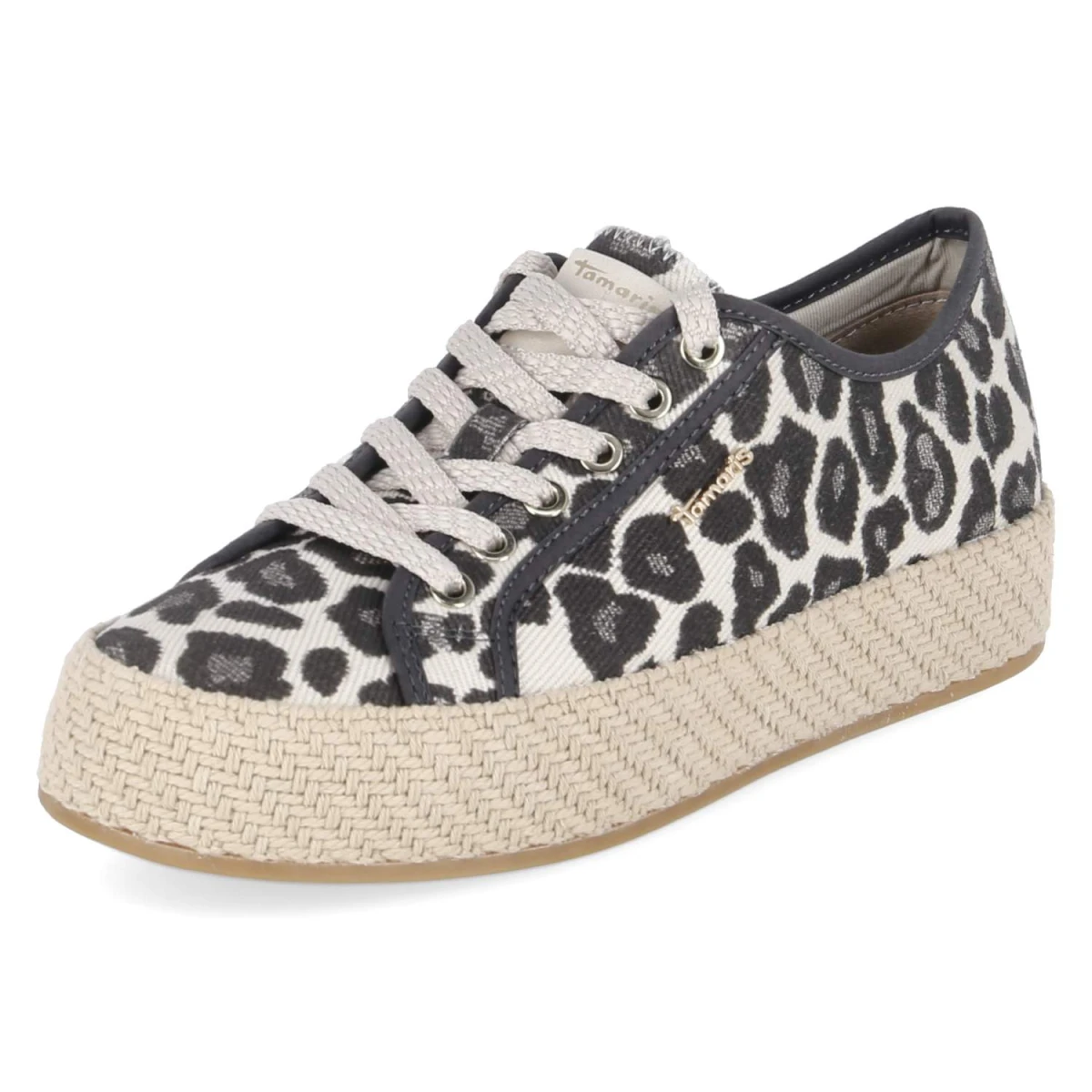 Leinen-Sneaker - Leopard