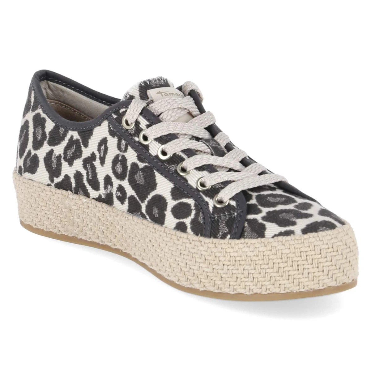 Leinen-Sneaker - Leopard