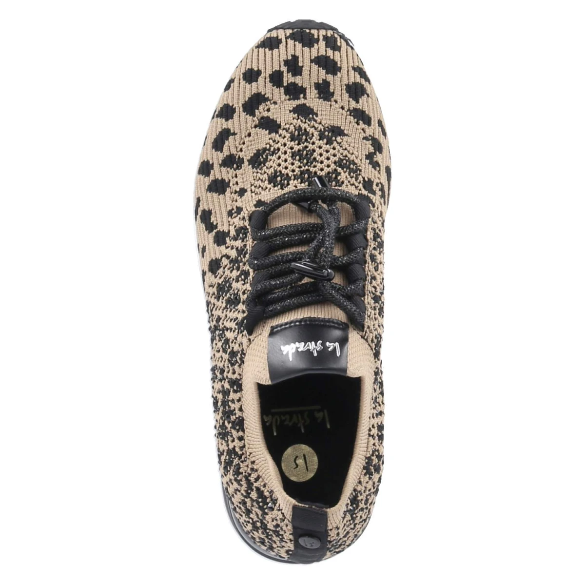 Sneaker - black/beige leopard