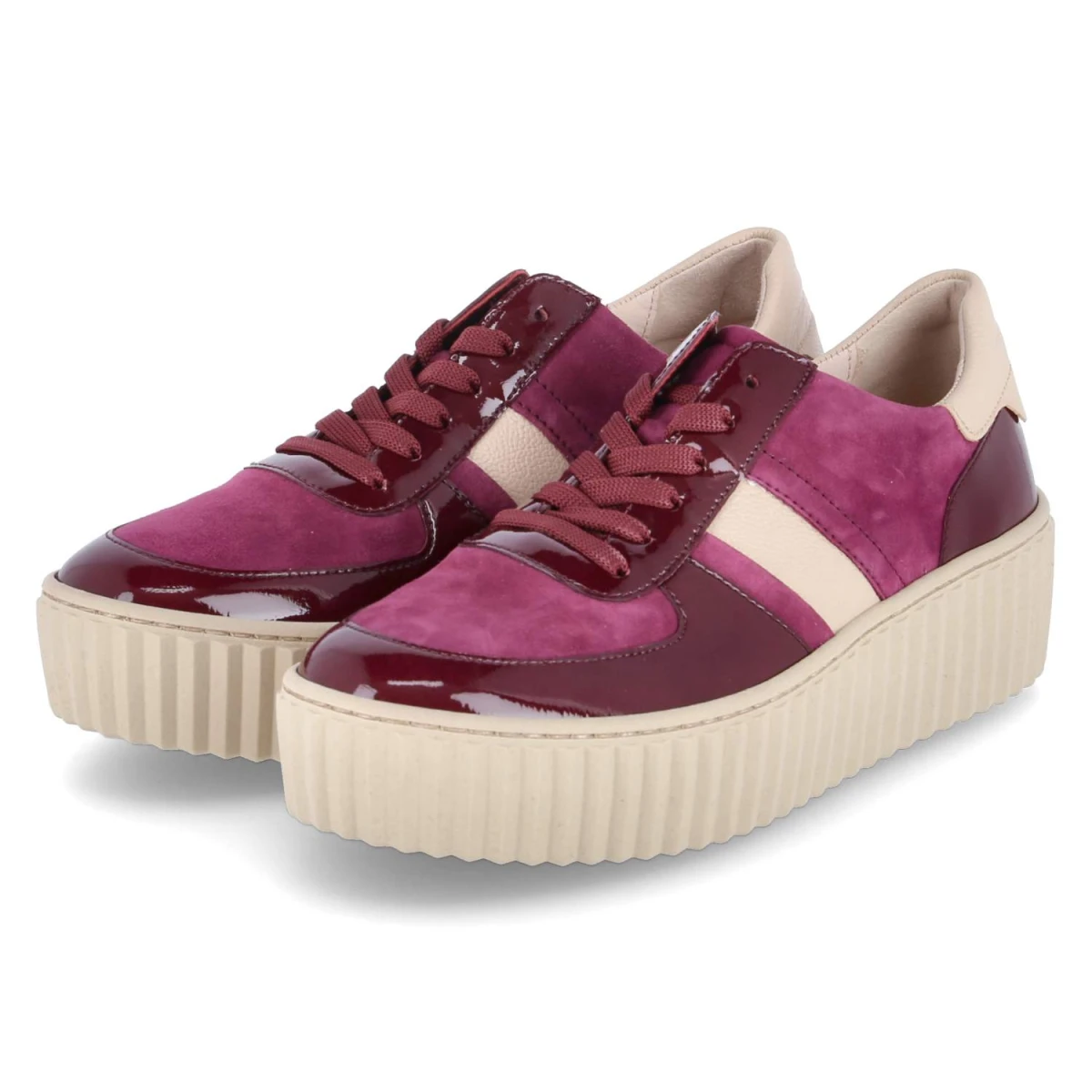Low Sneaker - aubergine/sand