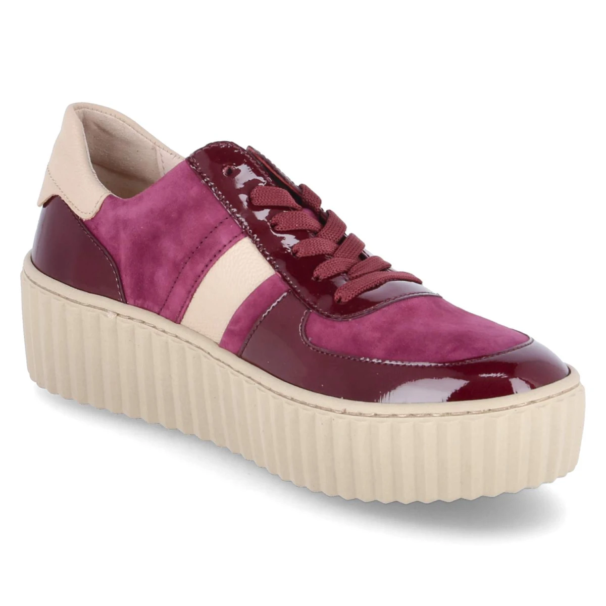 Low Sneaker - aubergine/sand