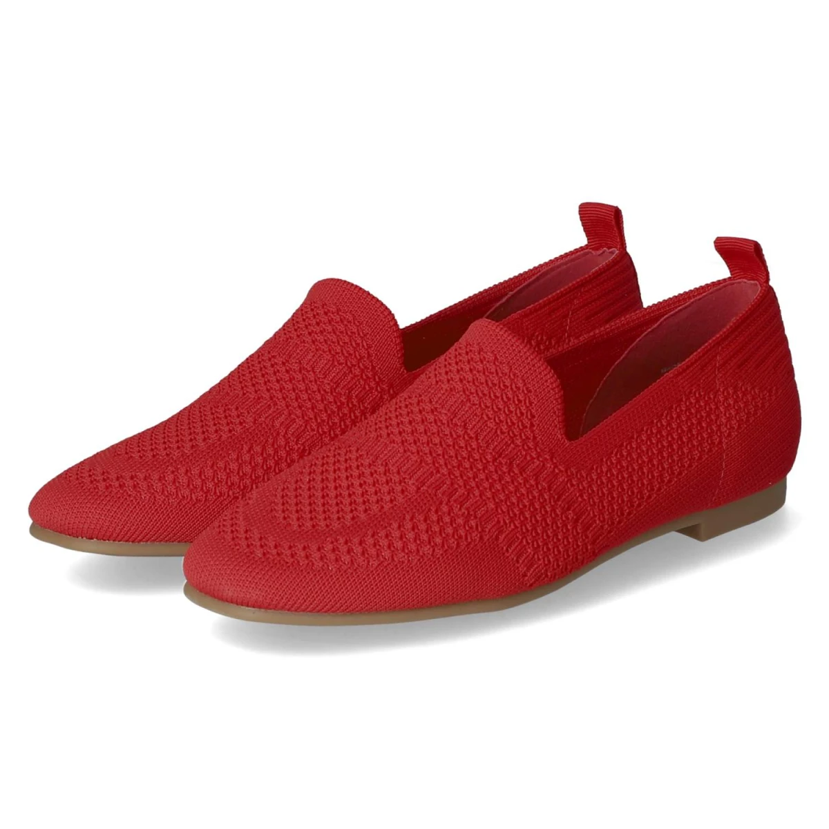 Slipper - red knitted