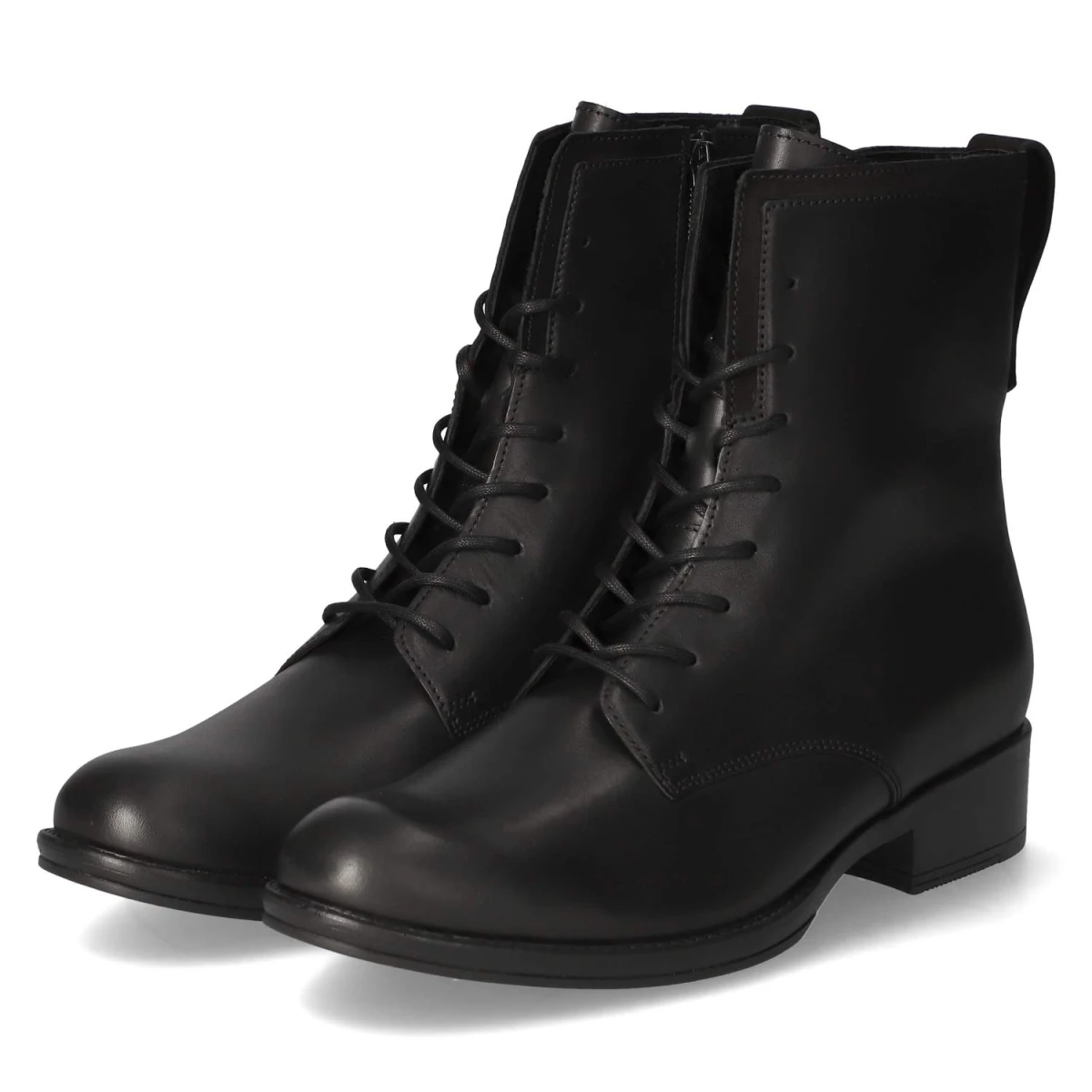 Schnürstiefeletten - schwarz